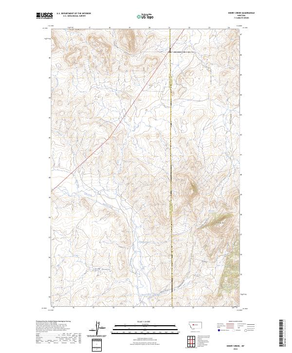 Henry Creek, MT — USGS 7.5-minute topo (2024)