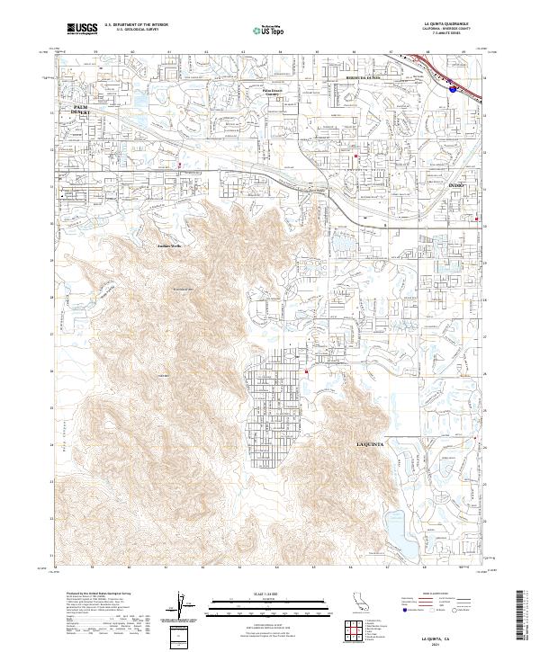 La Quinta, CA — USGS 7.5-minute topo (2021)