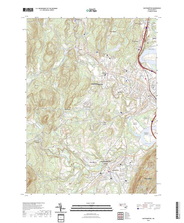 Easthampton, MA — USGS 7.5-minute topo (2024)