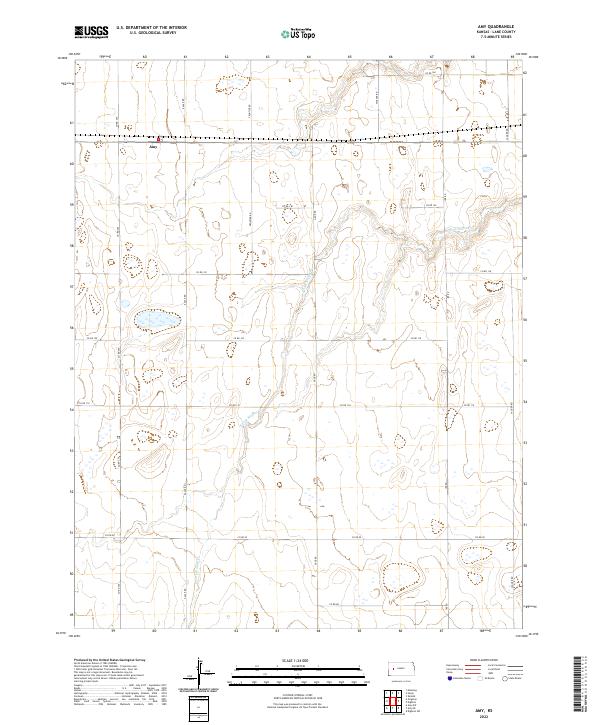 Amy, KS — USGS 7.5-minute topo (2022)