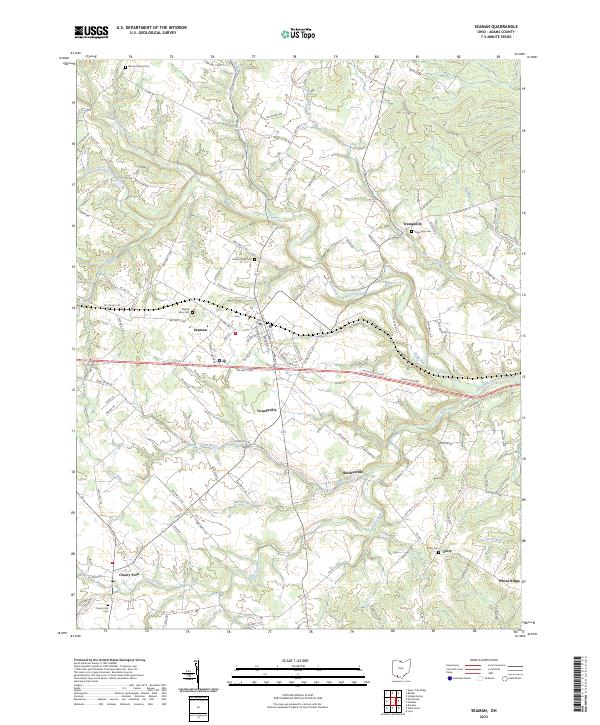 Seaman, OH — USGS 7.5-minute topo (2023)
