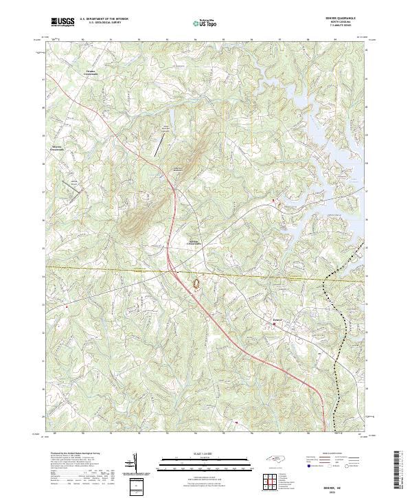 Denver, NC — USGS 7.5-minute topo (2022)