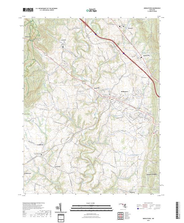 Middletown, MD — USGS 7.5-minute topo (2023)