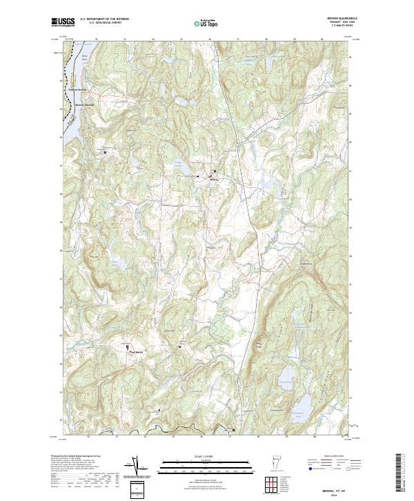 Benson, VT-NY — USGS 7.5-minute topo (2024)