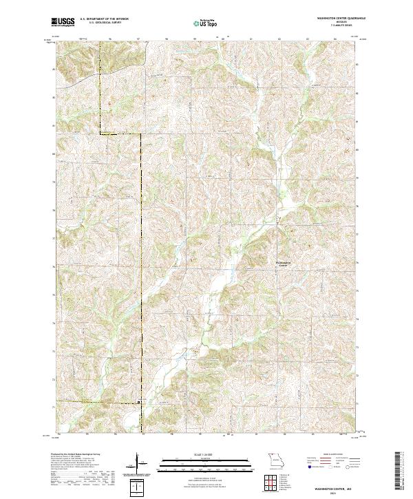 Washington Center, MO — USGS 7.5-minute topo (2021)