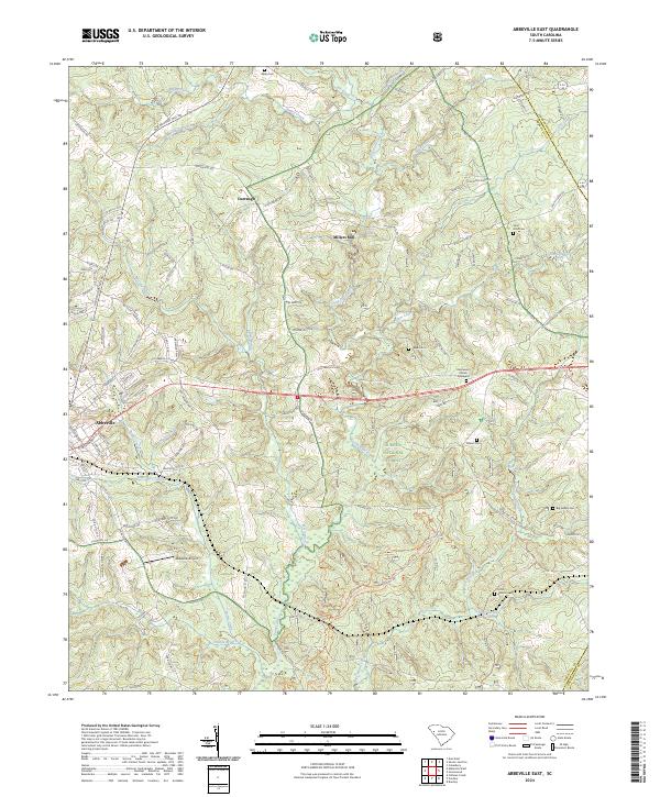 Abbeville East, SC — USGS 7.5-minute topo (2024)