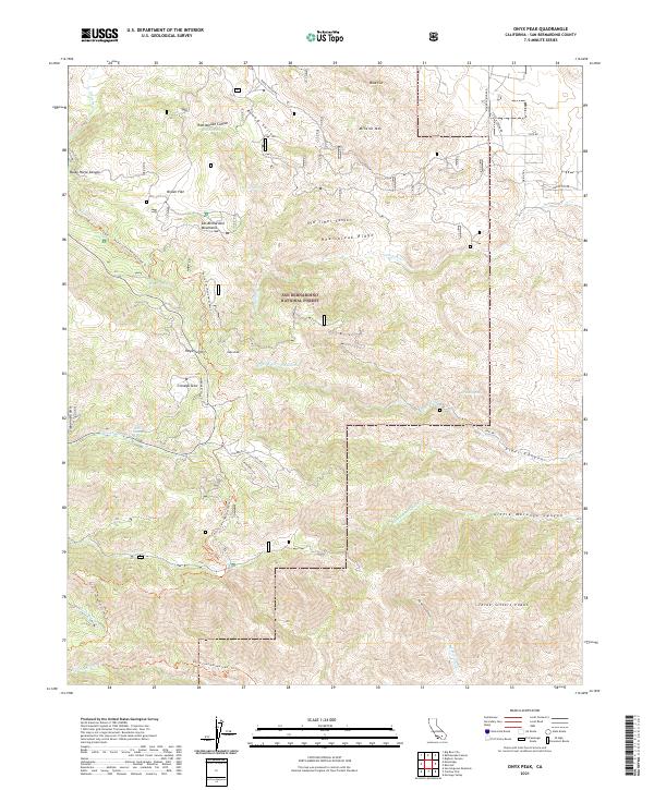 Onyx Peak, CA — USGS 7.5-minute topo (2021)
