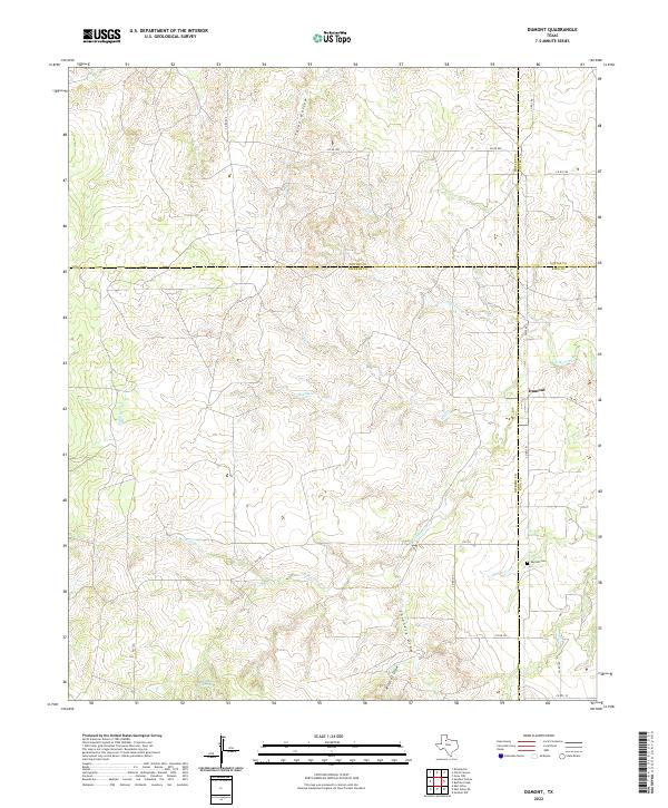 Dumont, TX — USGS 7.5-minute topo (2022)