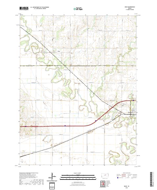 Niles, KS — USGS 7.5-minute topo (2022)