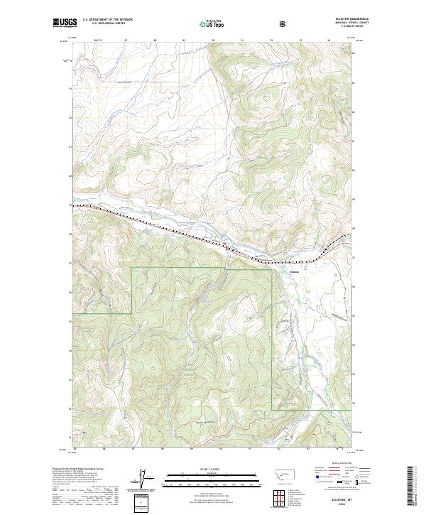 Elliston, MT — USGS 7.5-minute topo (2024)