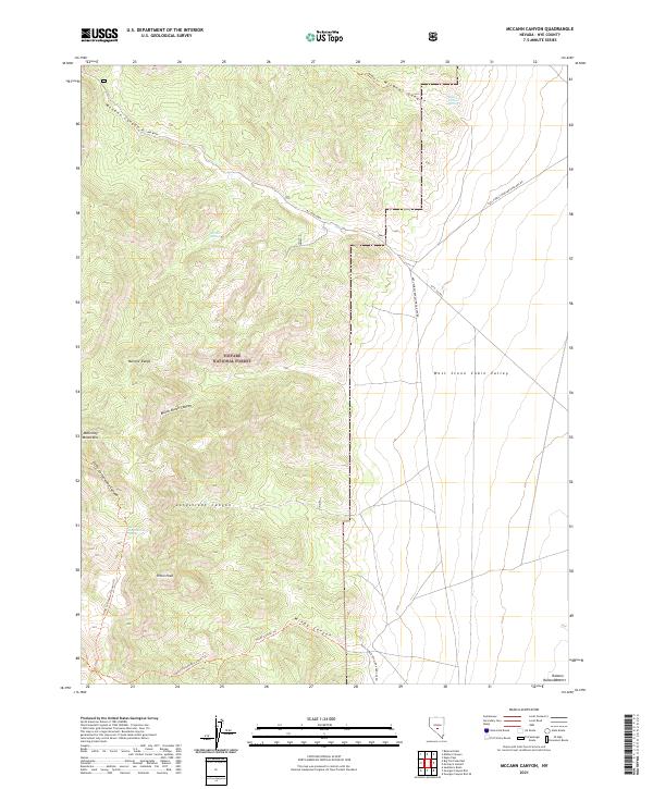 McCann Canyon, NV — USGS 7.5-minute topo (2021)