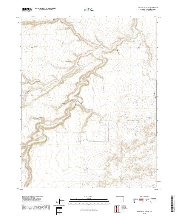 Sun Valley Ranch, CO — USGS 7.5-minute topo (2022)