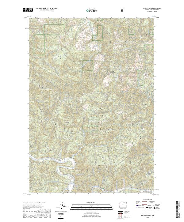 Hellion Rapids, OR — USGS 7.5-minute topo (2023)