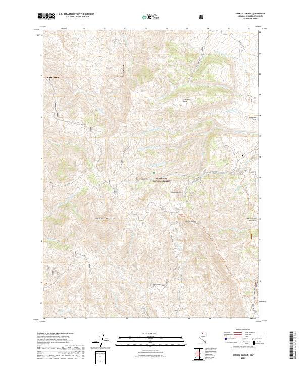 Hinkey Summit, NV — USGS 7.5-minute topo (2021)