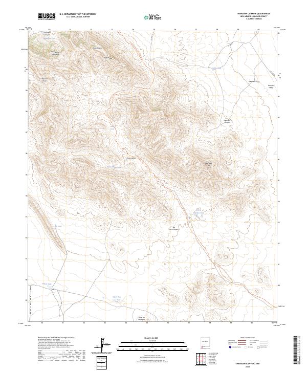 Sheridan Canyon, NM — USGS 7.5-minute topo (2023)