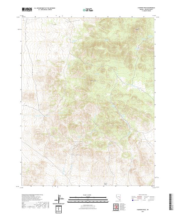 Fairview Peak, NV — USGS 7.5-minute topo (2021)