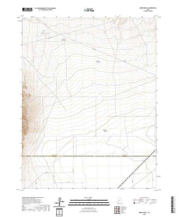 Burns Knoll, UT — USGS 7.5-minute topo (2023)