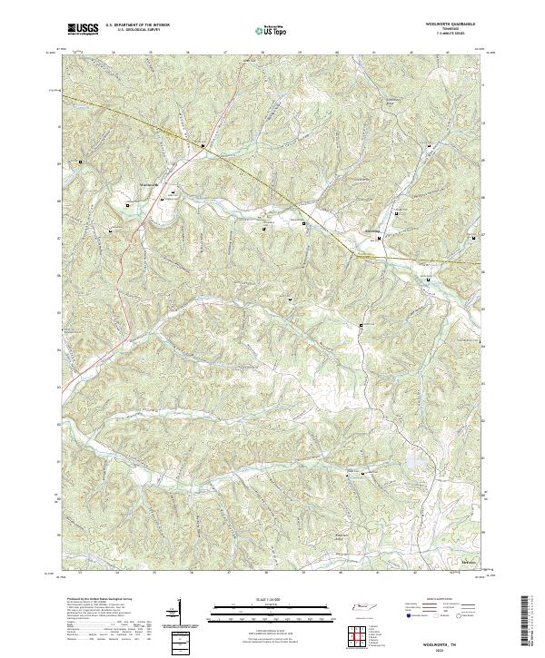 Woolworth, TN — USGS 7.5-minute topo (2022)