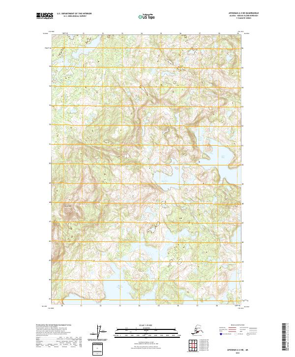 Afognak A-2 NE, AK — USGS 7.5-minute topo (2021)