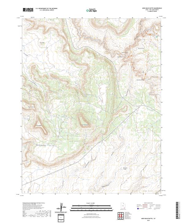 Moss Back Butte, UT — USGS 7.5-minute topo (2023)