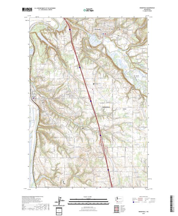 Ridgefield, WA — USGS 7.5-minute topo (2023)