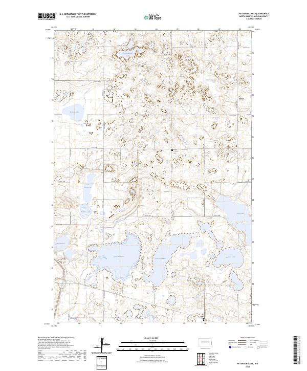 Peterson Lake, ND — USGS 7.5-minute topo (2024)