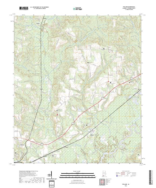 Pollard, AL — USGS 7.5-minute topo (2024)