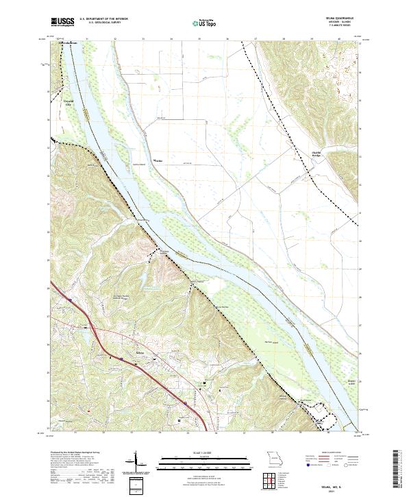Selma, MO-IL — USGS 7.5-minute topo (2021)