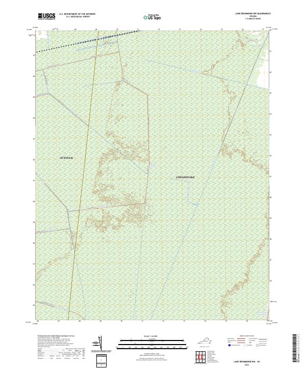 Lake Drummond NW, VA — USGS 7.5-minute topo (2022)