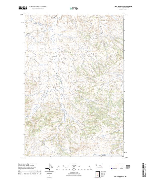 Trail Creek School, MT — USGS 7.5-minute topo (2024)