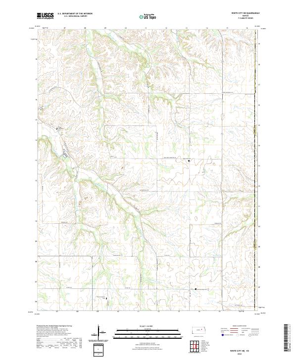 White City NE, KS — USGS 7.5-minute topo (2022)