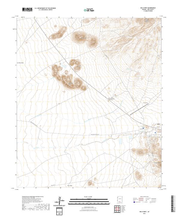 Sells West, AZ — USGS 7.5-minute topo (2021)