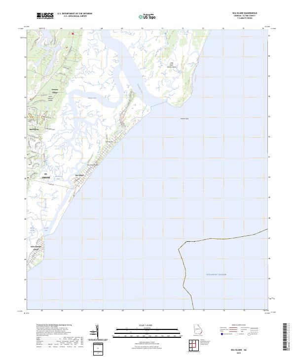 Sea Island, GA — USGS 7.5-minute topo (2024)