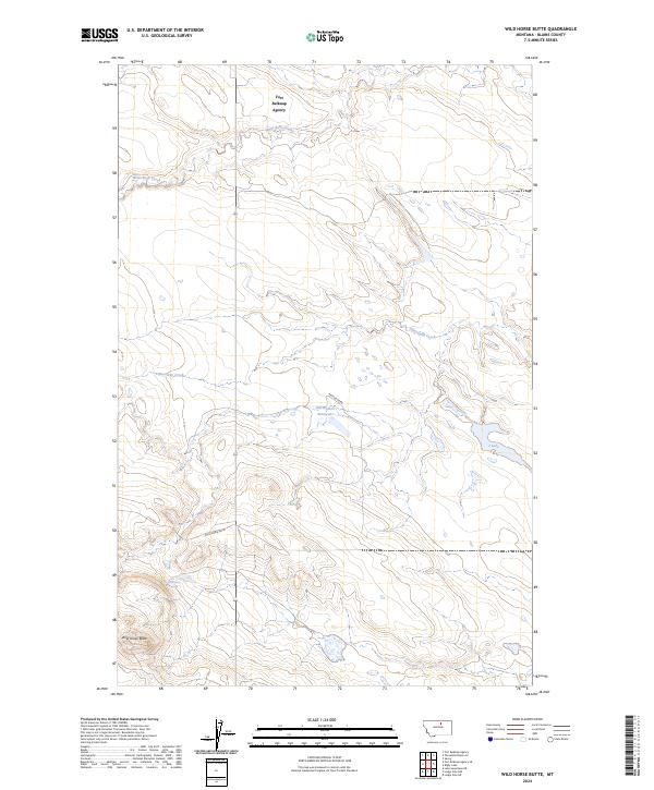 Wild Horse Butte, MT — USGS 7.5-minute topo (2024)