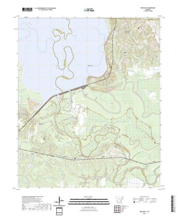 Red Bluff, AR — USGS 7.5-minute topo (2024)