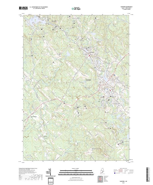 Sanford, ME — USGS 7.5-minute topo (2024)