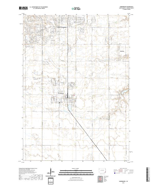 Harrisburg, SD — USGS 7.5-minute topo (2021)