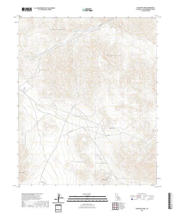 Camp Rock Mine, CA — USGS 7.5-minute topo (2021)
