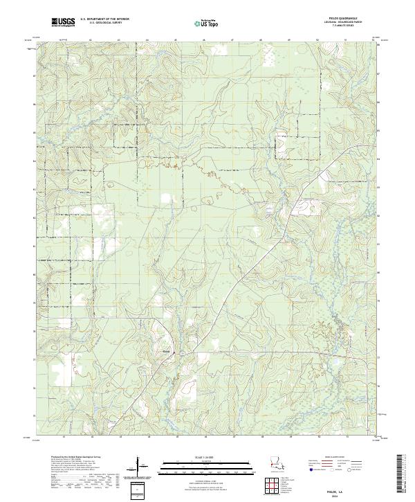 Fields, LA — USGS 7.5-minute topo (2024)