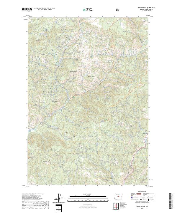 Steins Pillar, OR — USGS 7.5-minute topo (2023)