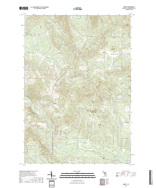 Morey, MI — USGS 7.5-minute topo (2023)