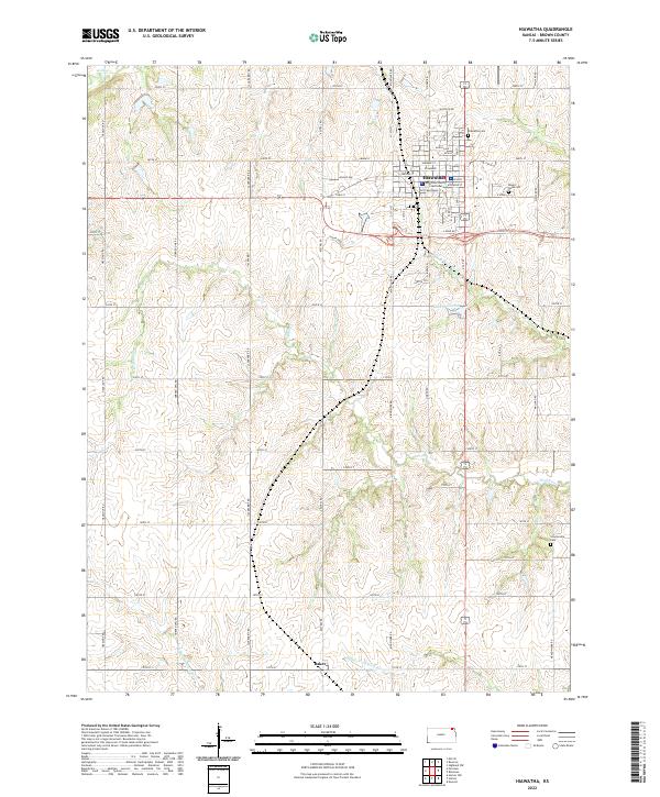 Hiawatha, KS — USGS 7.5-minute topo (2022)