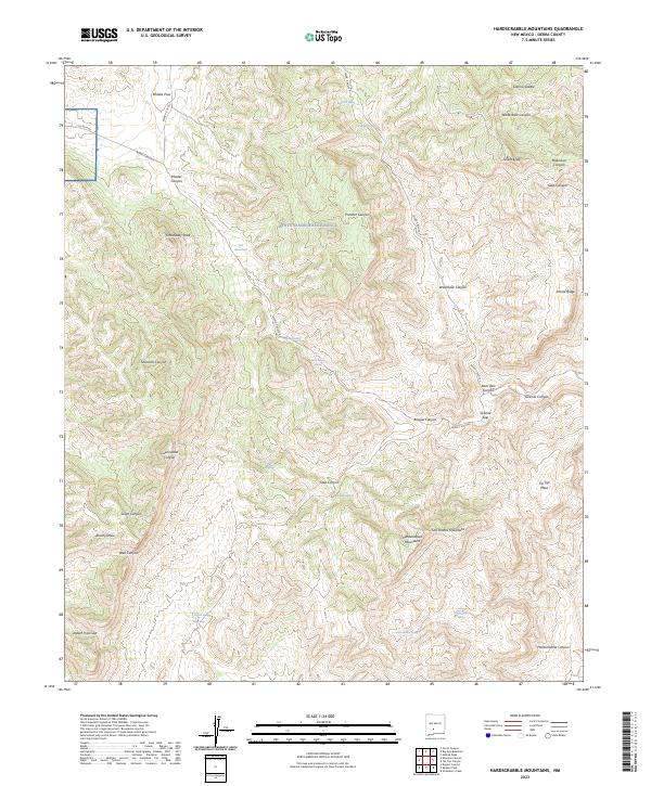Hardscrabble Mountains, NM — USGS 7.5-minute topo (2023)
