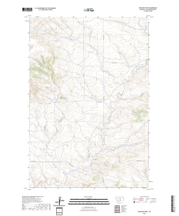Antelope Point, MT — USGS 7.5-minute topo (2024)