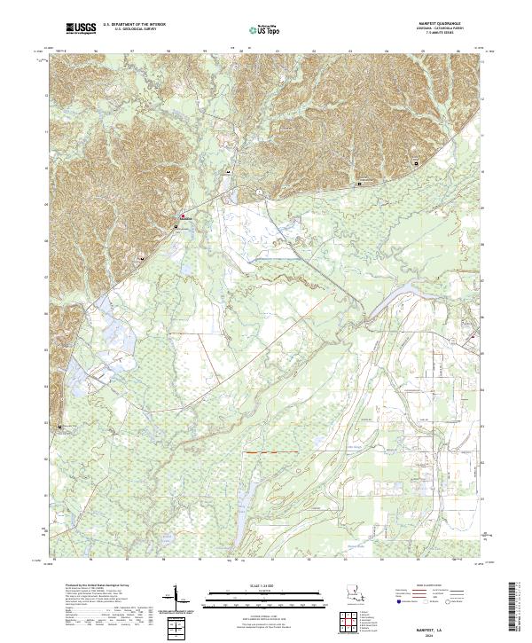 Manifest, LA — USGS 7.5-minute topo (2024)