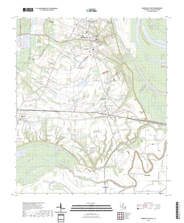 Marksville South, LA — USGS 7.5-minute topo (2024)