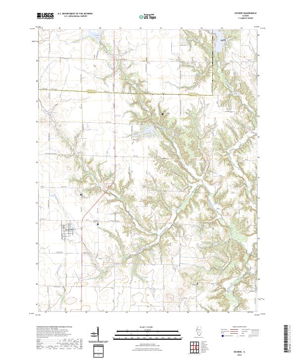 Oconee, IL — USGS 7.5-minute topo (2024)