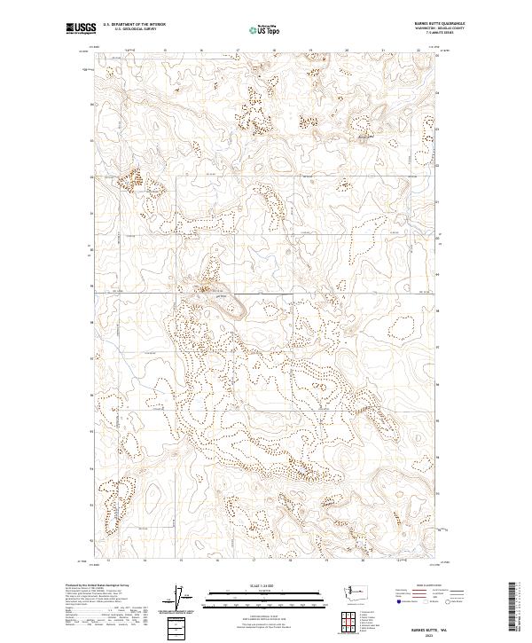 Barnes Butte, WA — USGS 7.5-minute topo (2023)