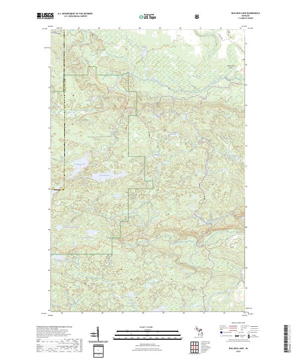 Bulldog Lake, MI — USGS 7.5-minute topo (2023)