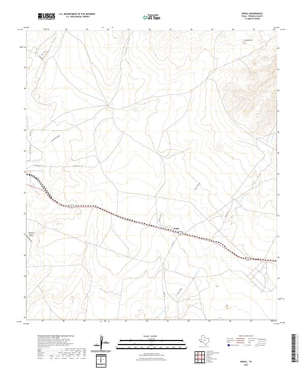 Nopal, TX — USGS 7.5-minute topo (2022)